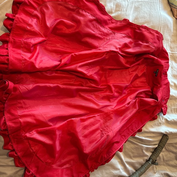 Red water resistant coat - Picture 6 of 7